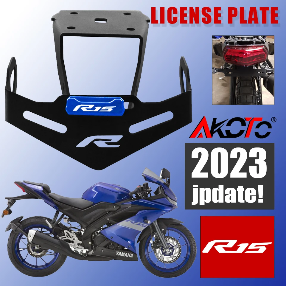 Para yamaha r15 v3 2017 2018 2019 2020 2021 2022 yzfr15 suporte da placa de  licença quadro traseiro fender eliminador suporte - AliExpress, image size:960x960