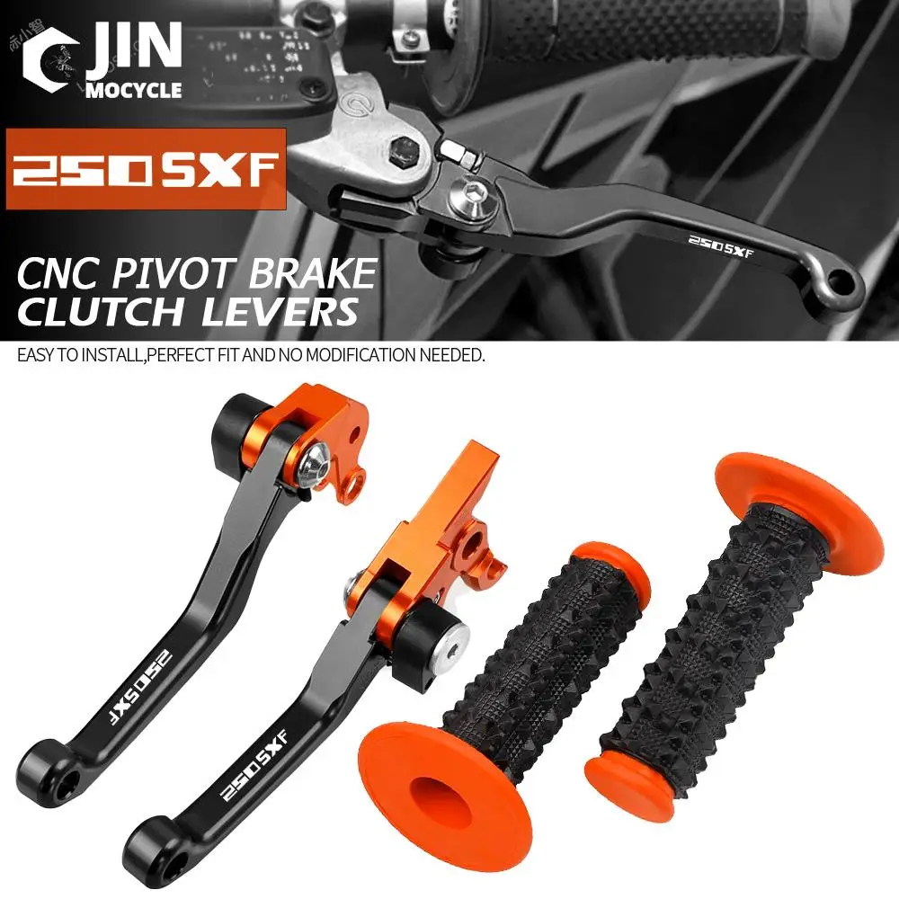 

Dirt Bike Parts Non-slip Hand Grips Handlebar Foldable Brake Clutch Levers For 250SXF 2005 2006 250 SX-F 250SX-F Accessories