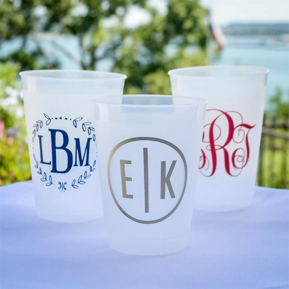 

We're Engaged Custom Party Cups, Engagement Party Favors, Printed Frost-Flex Cups, Wedding Reception Decor, Bridal Shower, Rehea