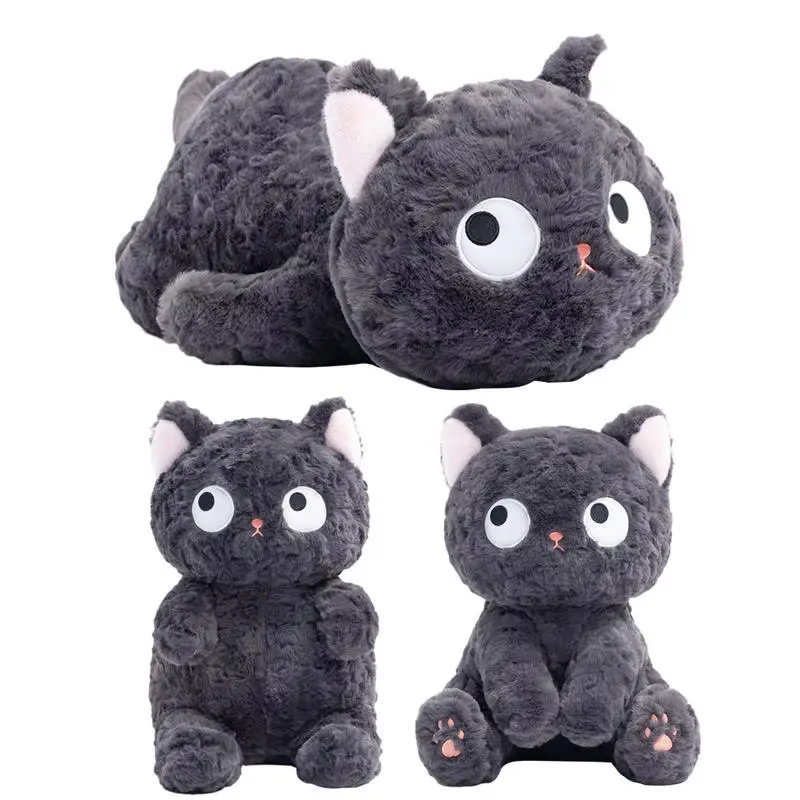 

Мягкая игрушка-Кот, милая светящаяся черная кукла-Кот, кудрявый синий кот, спутник для кровати, плюшевая кукла, мягкая плюшевая игрушка-Кот для спальни, домашней кровати
