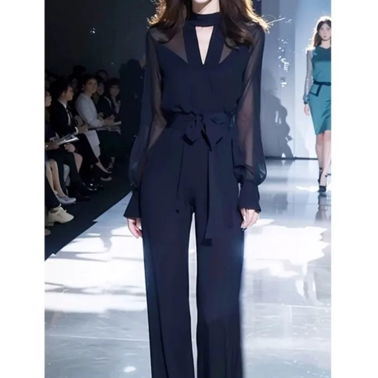 طقم خريف راقي بلوزة و بنطلون