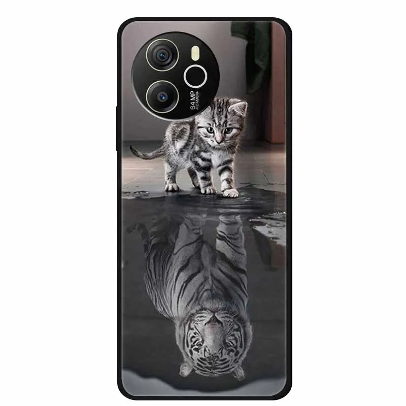 Animal Painted Soft TPU Silicone Back Cover - Fashionable Phone Case
