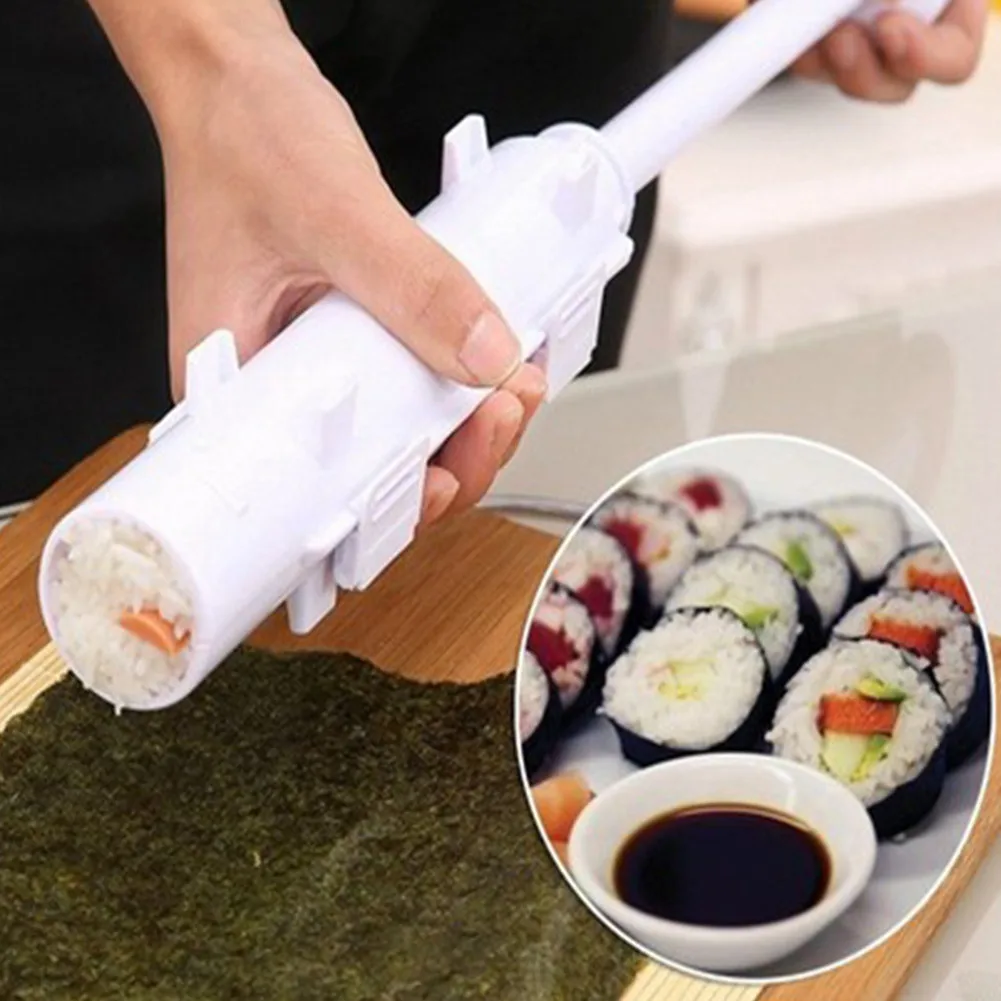 DIY Cylinder Sushi Maker Quick Sushi Bazooka Japanese Roller Rice Ball Mold  Meat Rolling Making Mould Machine for Kitchen Tool - AliExpress