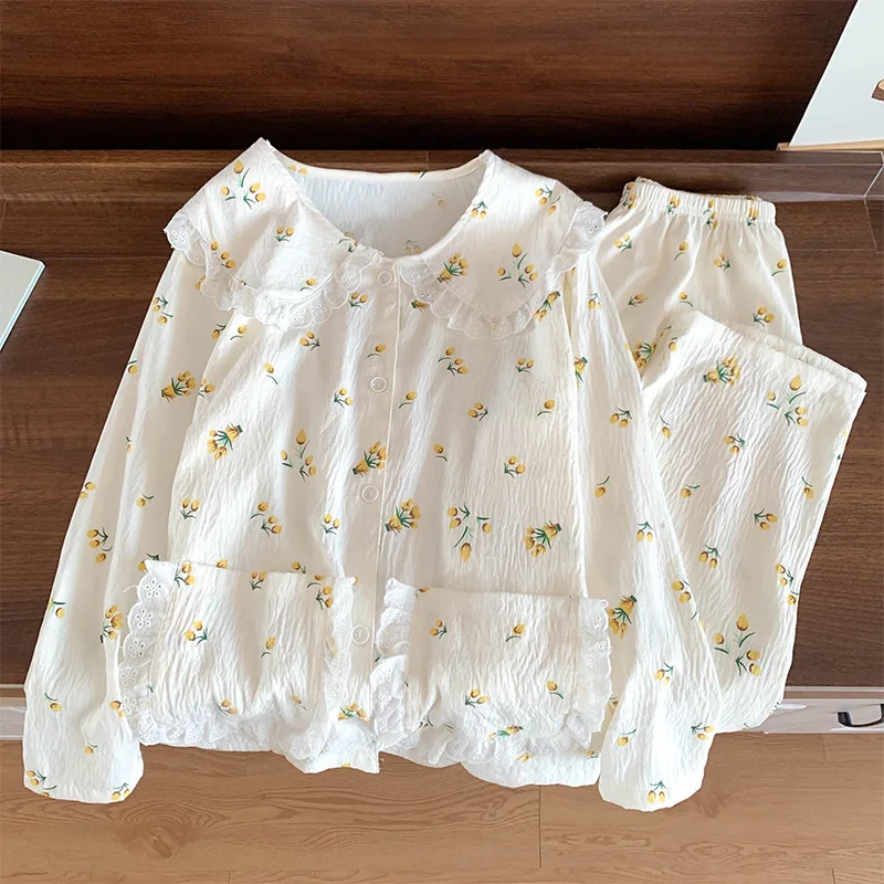 المرأة الربيع والخريف جديد ريفي نمط الغيوم القطن م...