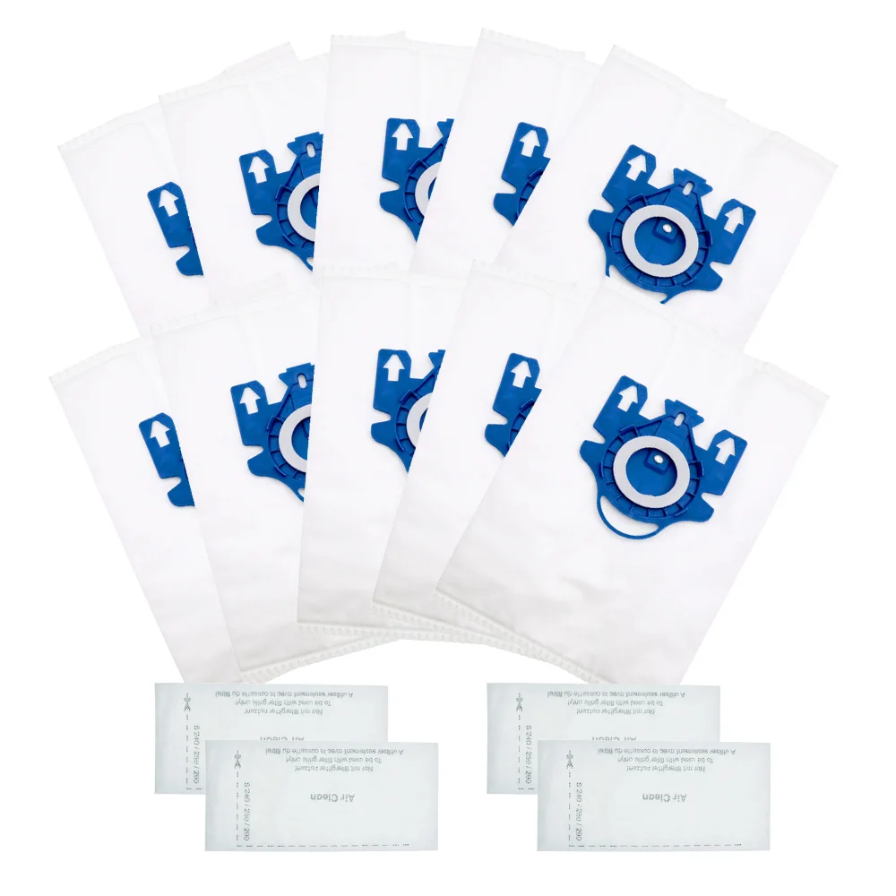 

10Pcs/Lot For Miele Type GN Deluxe Synthetic Vacuum & 4 Filters S2 S5 S8 C1 C3 Hepa Vacuum Cleaner DUST BAGS With FILTERS
