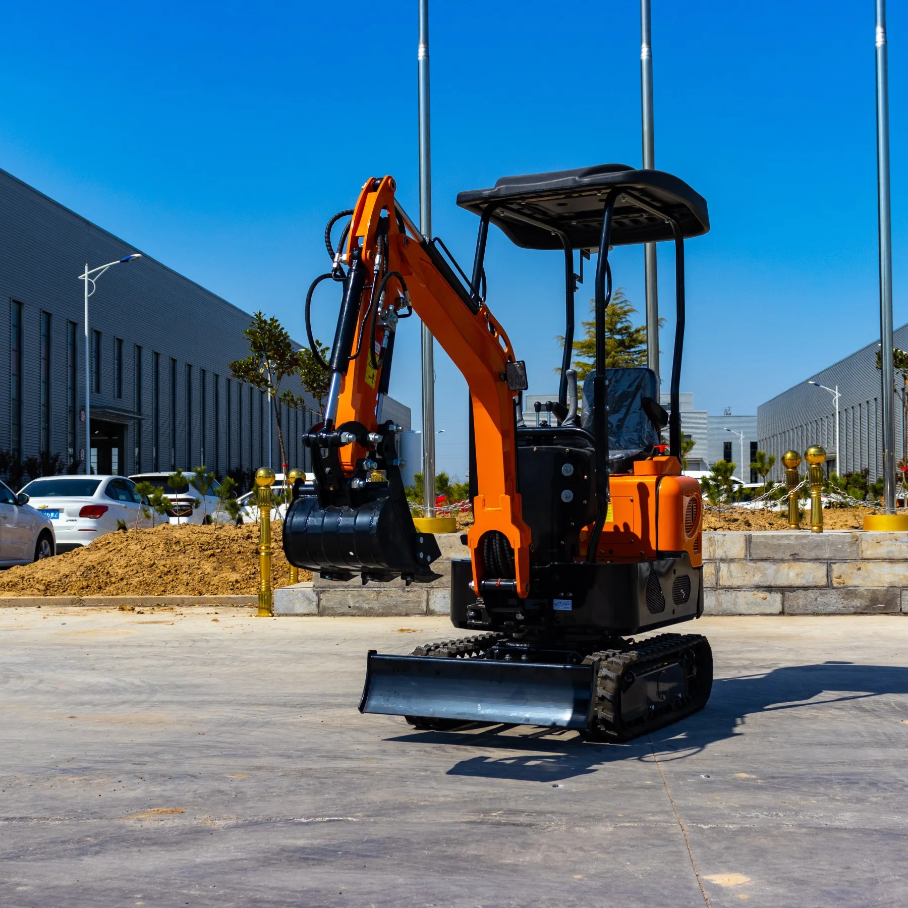 Machine de terrassement HT18, prix bon marché, petite pelle de sobator de 1 tonne, mini-sobators de cabine de 1600kg