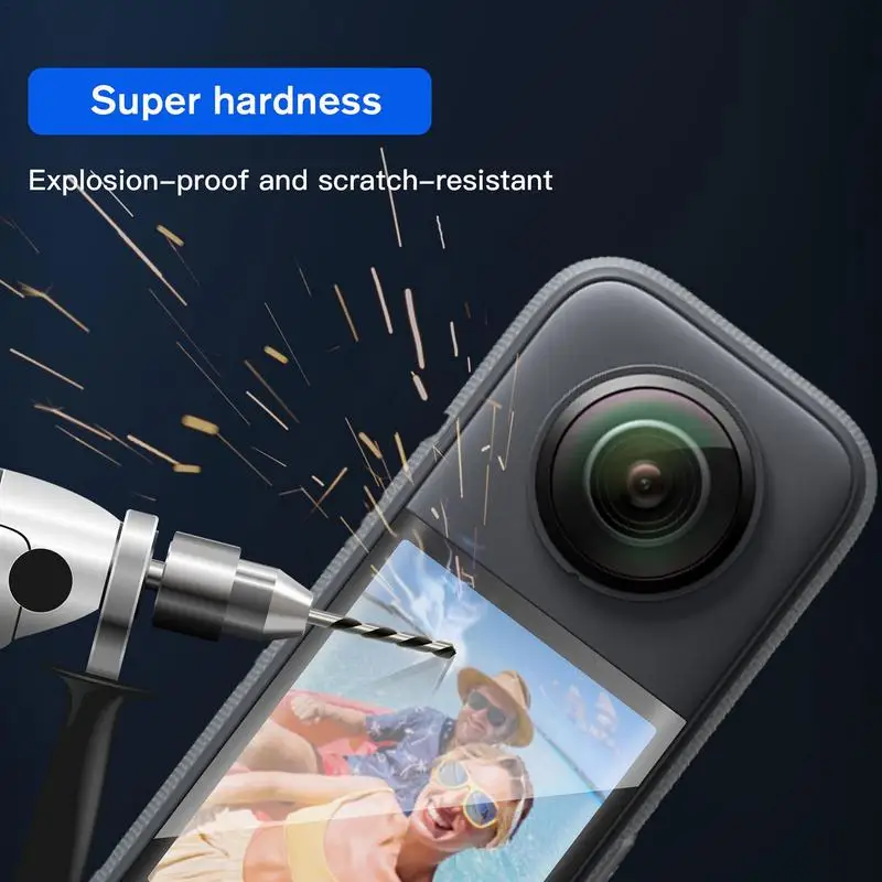 3D Curved 2PCS Protective Film Full Cover For Insta 360 X3 Sport Action Camera LCD Display Screen Protection Film Accessories
