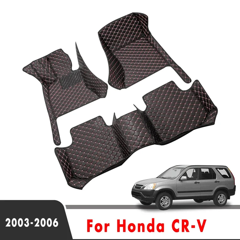 

Автомобильные коврики для Honda CR-V CRV 2006 2005 2004 автомобильные аксессуары для интерьера коврики под заказ Водонепроницаемые кожаные коврики защита декора