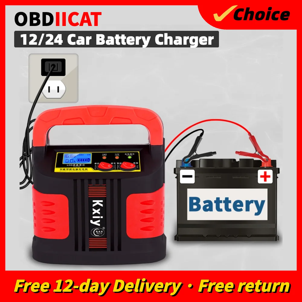 

A+ Quality Auto Fast Charging Tool K12 Kit AC 110V-240V AGM GEL WET Lead Acid Repair Intelligent Car Battery Charger 12V/ 24V