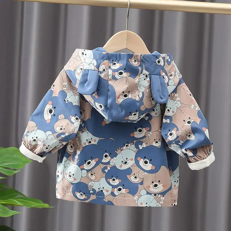 Spring Girls Cotton Coats Jackets Hooded Coat Autumn Boys Baby Girls Outerwear Toddler Kids Fashion Clothes Boys Windbreaker baby jacket