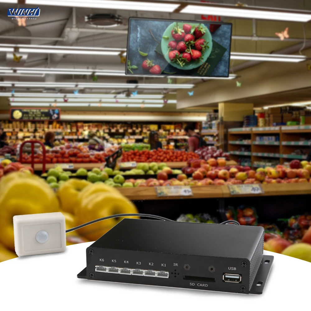 MPC1005 HD 4K HD-MI Out Motion Sensor RS232 Control Optical Audio Output Channel Digital Signage Media Player Box