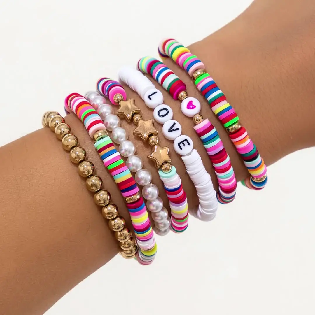 Yazilind Bohemian Beaded Bracelet Multi-Layer Perline