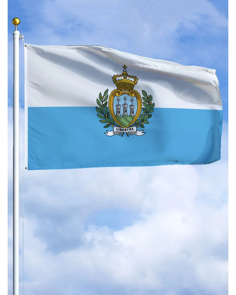 

60 × 90 90x150 120 × 180 см флаг с эмблемой Сан-Марино Полиэстер Печатный Баннер гобелен для декора