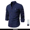 AIOPESON New Spring Cotton Social Shirt Men Solid Color High Quality Long Sleeve Shirt for Men Lapel Casual Social Men's Shirts
