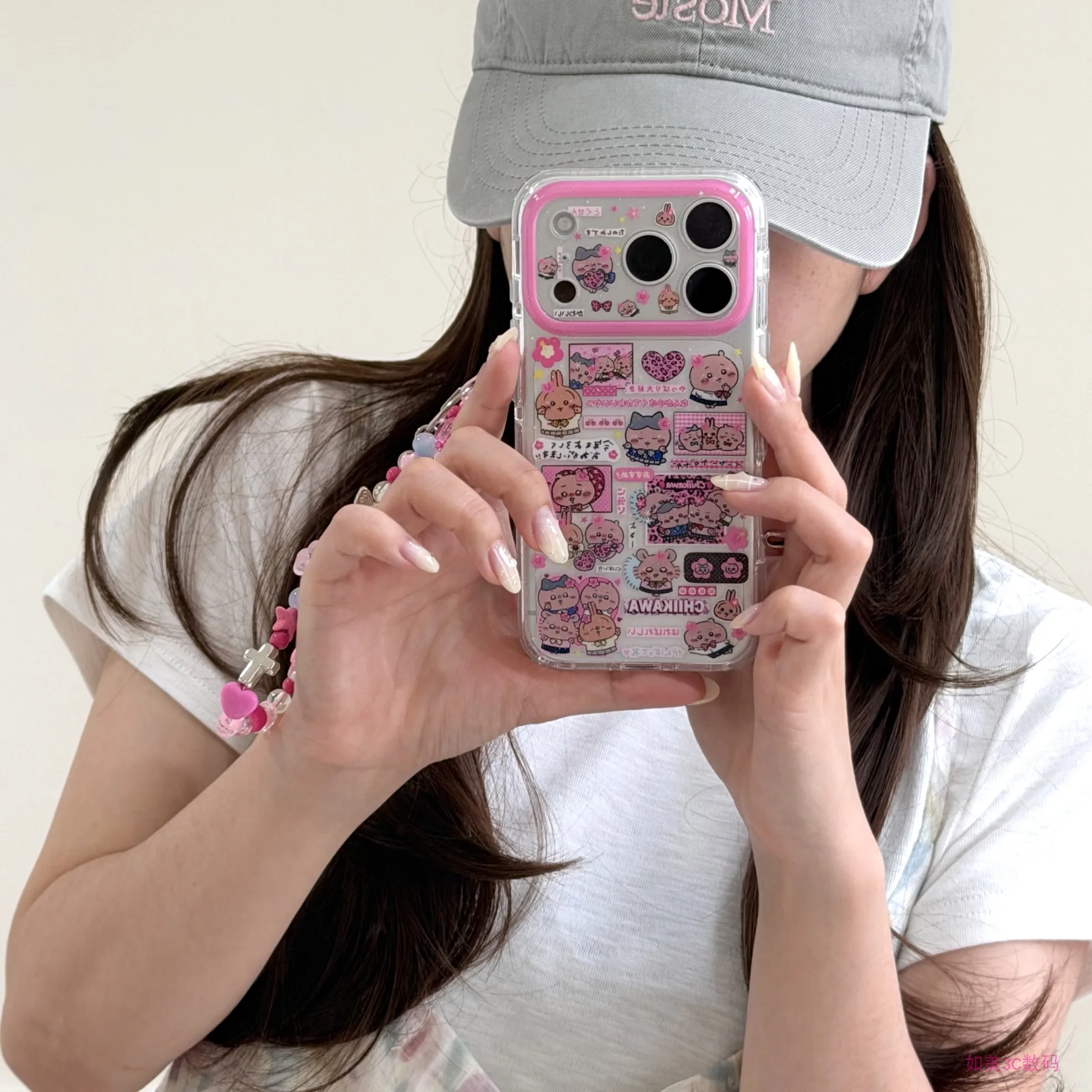Adorable Cartoon Chiikawa Hachiware Usagi Shockproof Phone Case - Hard Cover Protection