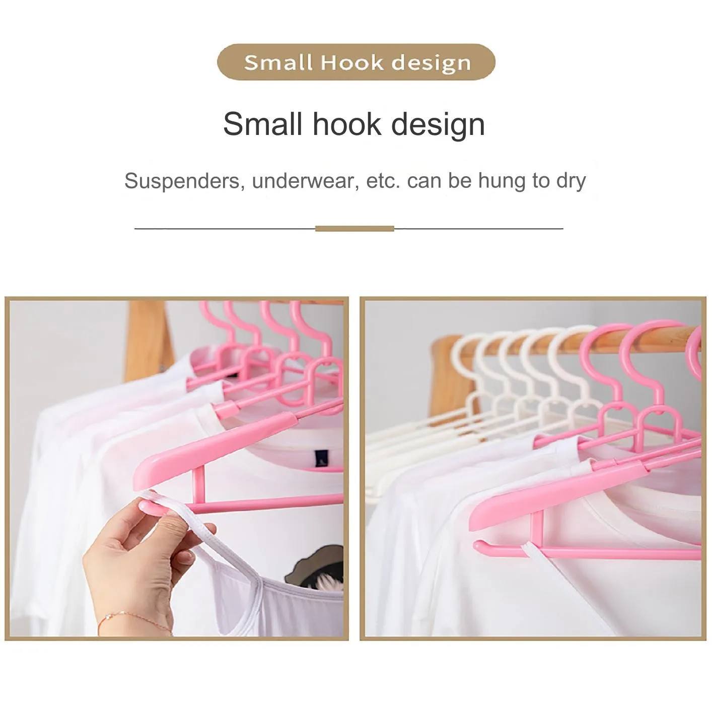 5 Pcs Pack Hangers Plastic Hanger Wide Shoulder Slots Retractable Hangers Lightweight and Durable Space-saving Hangers 4