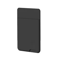 Silicone Self - Adhesive Card Holder Wallet Accessory (Black)