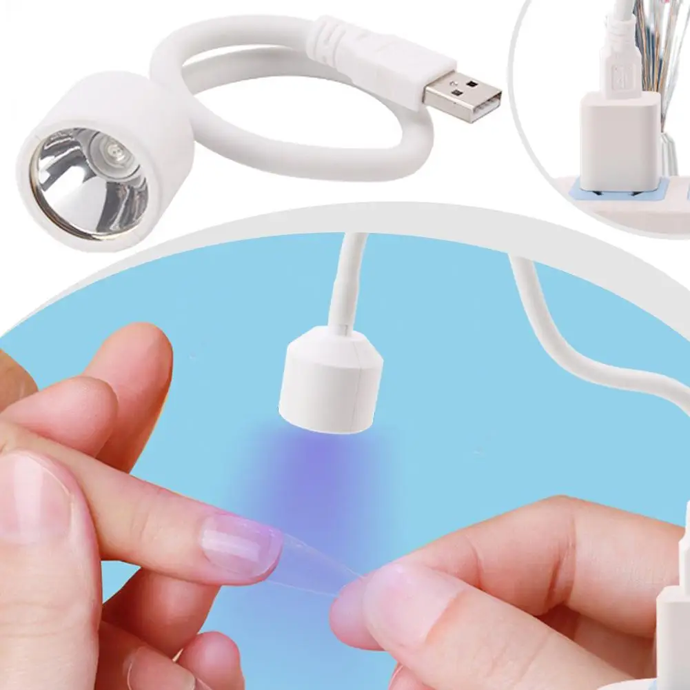 미니 UV 라이트 LED 전구 빠른 건조 UV 젤 접착 도구, UV 접착제 네일 램프 손전등, 경화 조명 건조기 네일 A7u9