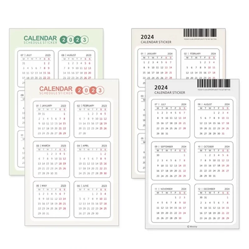 2024-calendar-index-sticker-manual-ledger-label-pasted-multicolor-multifunctional-classification-diy-stationery-calendar-sticker
