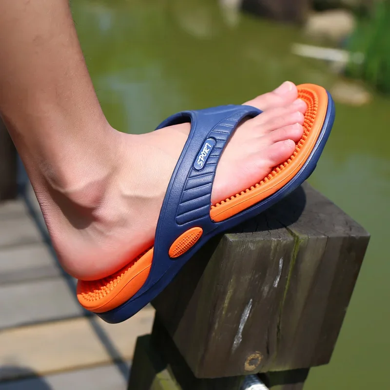 MAEDEF Flip Flops for Men Summer Breathable Beach Shoes Sandals Mens Luxury Flip Flops Breathable Plus Big Size Men Slippers 47