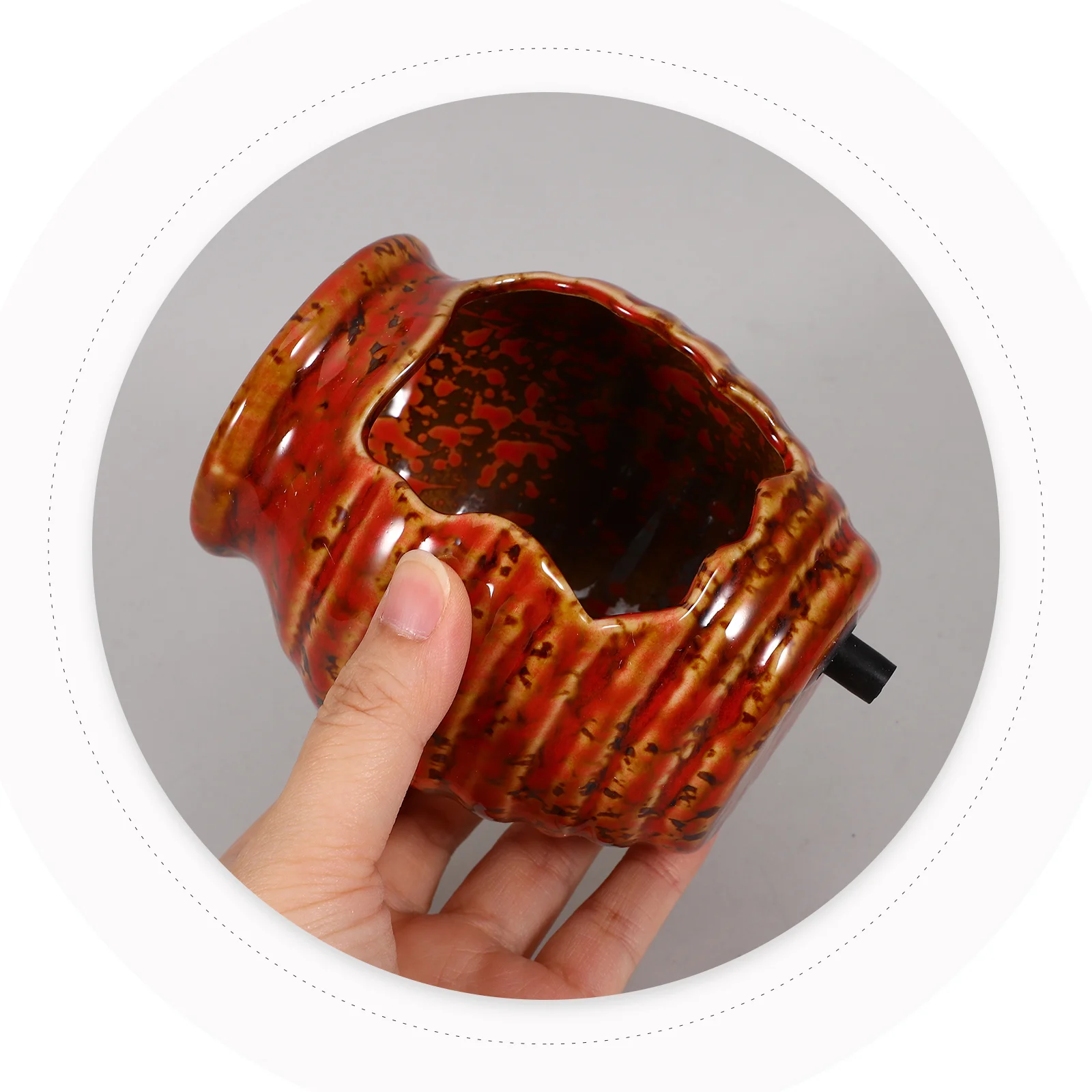 실내 폭포 순환 클레이 냄비 장식 분수 항아리 조경 안뜰 도자기 클래식 정원