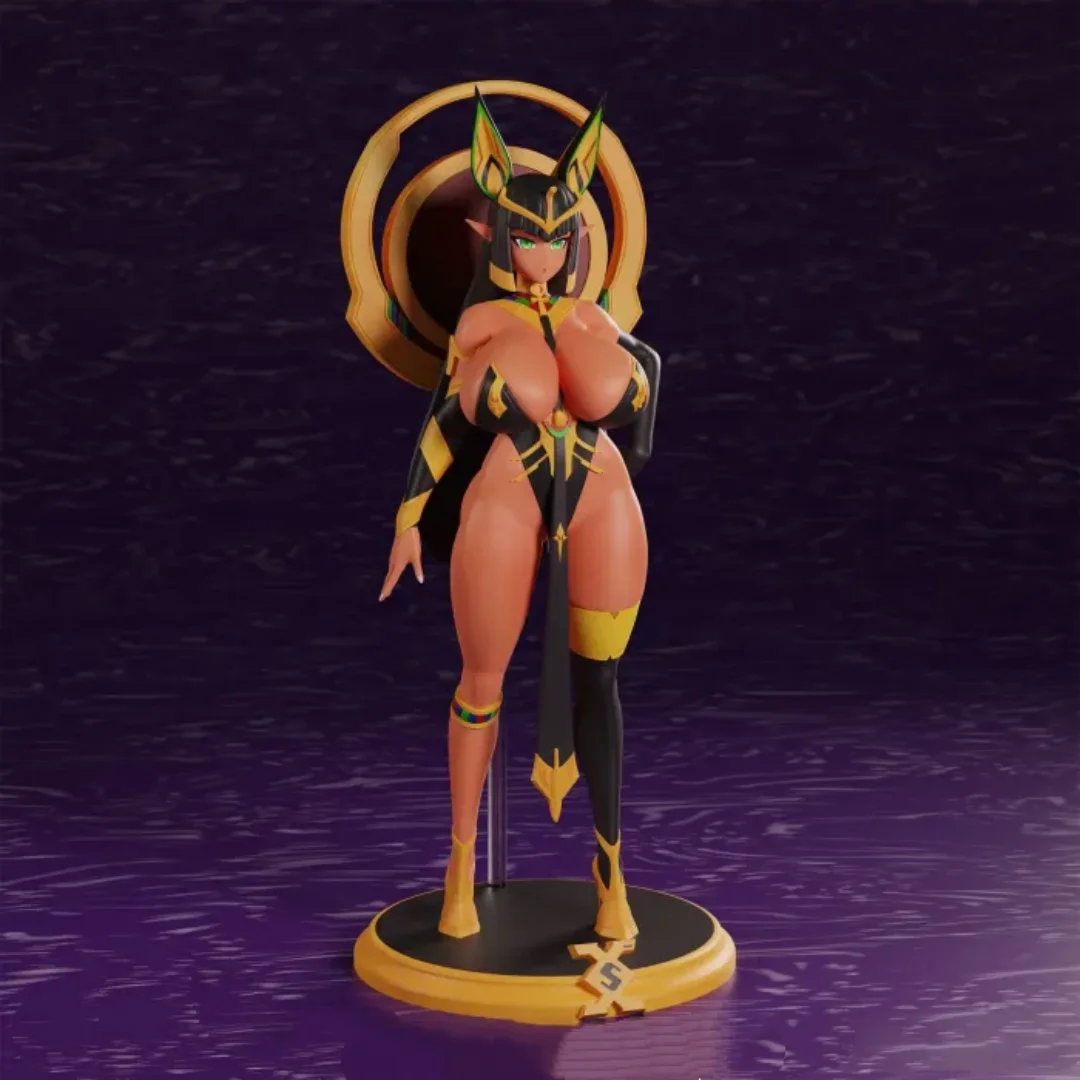 1/24 스케일 수지 그림 모델 키트 토끼 귀가 있는 섹시하고 통통한 소녀 Nsfw 조립되지 않은 도색되지 않은 3D 인쇄 DIY 장난감 471