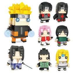 Cartoon Naruto BrickHeadz Figures Uzumaki Sasuke Kakashi Sakura Building Blocks Bricks Set Classic Anime Movie Model Kids Toys