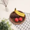 1Pc Round Wooden Tray Candle Holder Kitchen Countertop Multi-purpose Tray Home Decor for Farmhouse Dinning Table 5