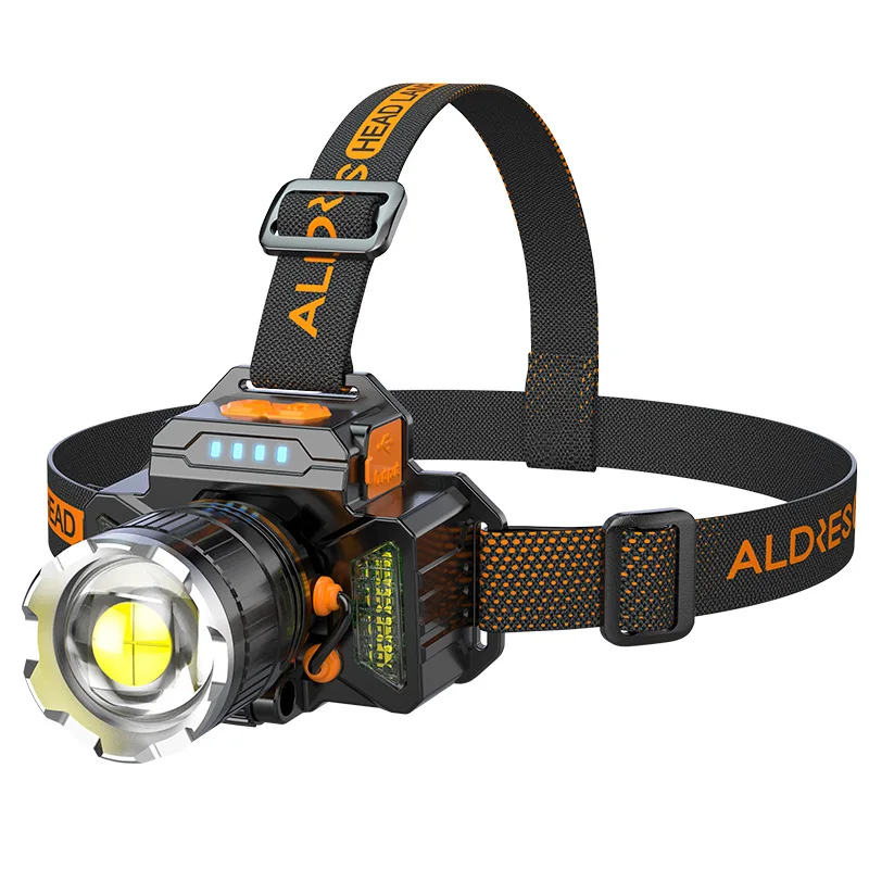 Description Picture 6 of itemNew LED Head Lamp Light High Power Rechargeable Induction Bald Light Long-Range Outdoor Zoom Headwear Fishing Light Wholesale