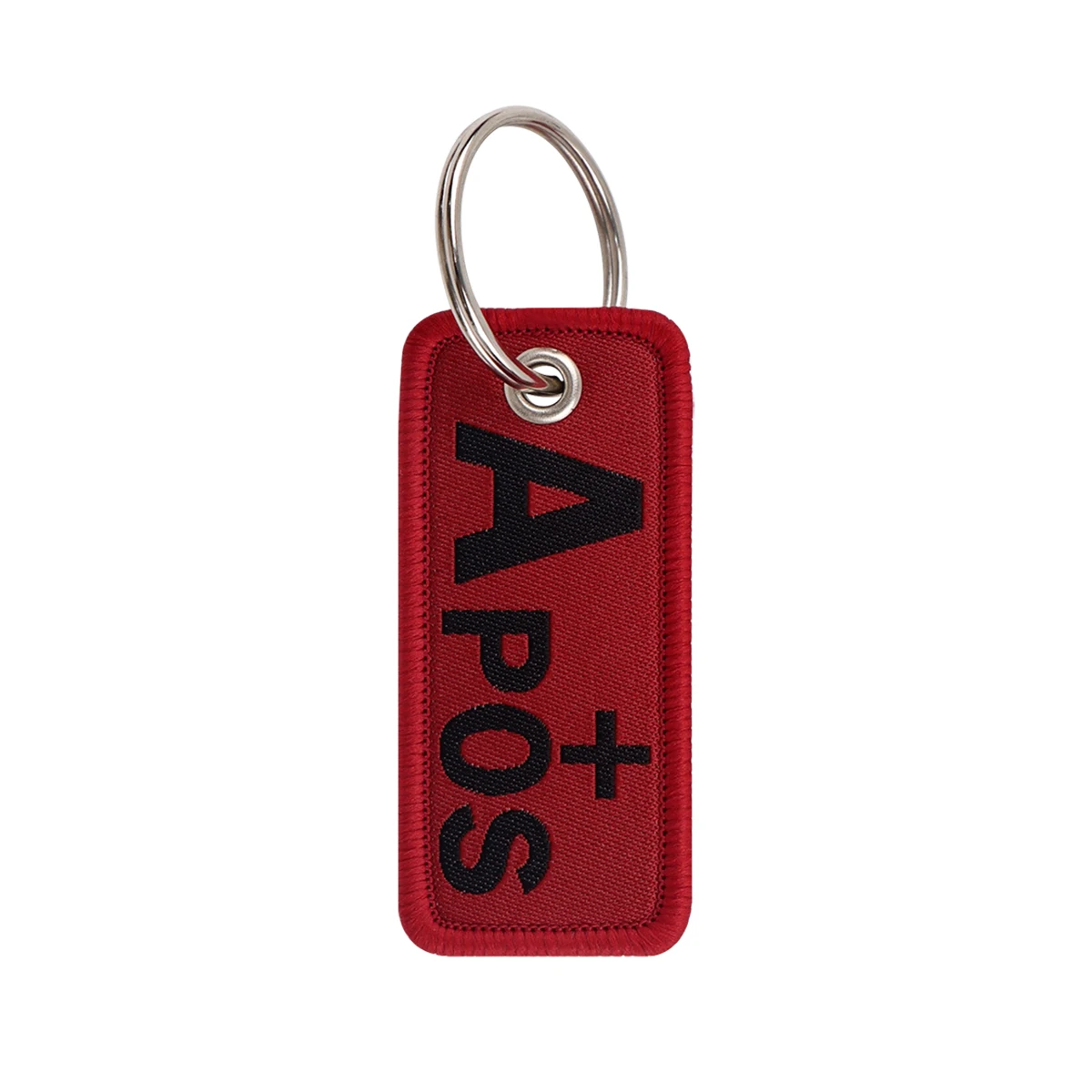Embroidered Red Key Fob Keychain – Stylish Gift Accessory