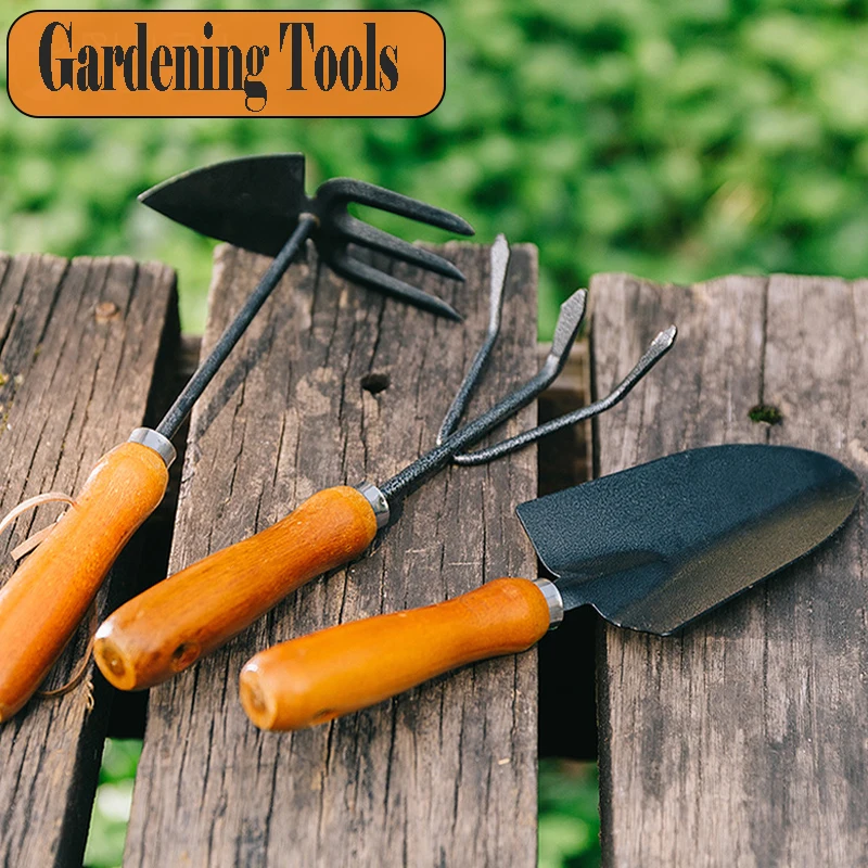 Three-piece set of gardening tools mini paint shovel shovel flower potted garden vegetable small iron