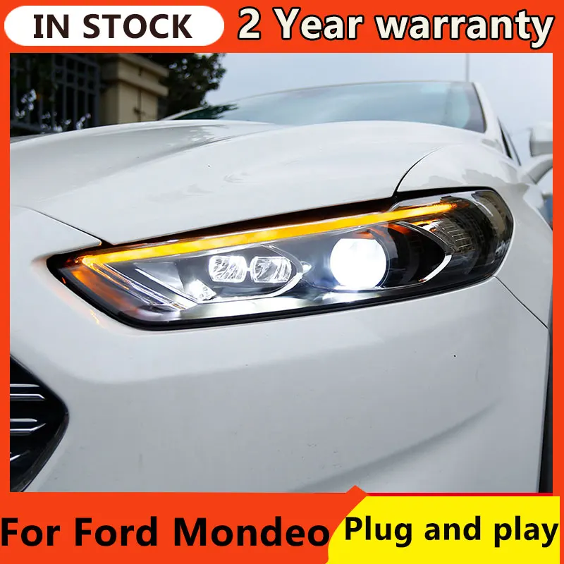 

Headlights For Ford Mondeo Fusion 2013-2017 DRL Daytime Running Light Head Lamp LED Bi Xenon Bulb Fog Lights Car Accessories