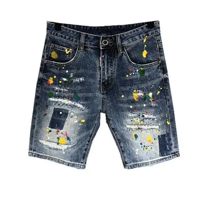 Loose Bermuda Long Half Men's Short Jeans Pants Baggy Wide Male