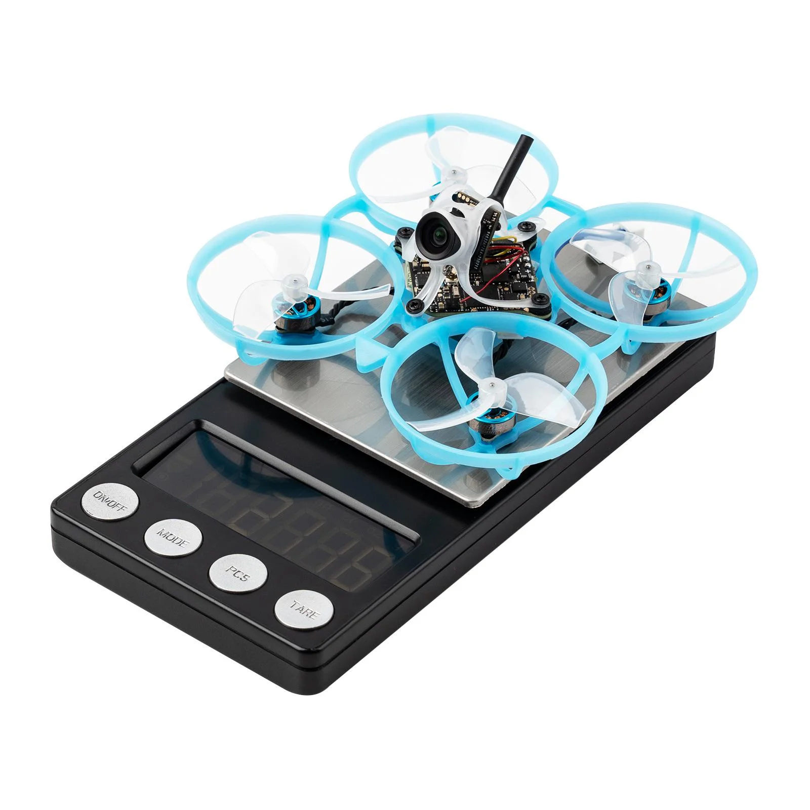 Drone FPV Air75 II 1S posé sur une piste, prêt pour des performances ultralégères en course et freestyle.