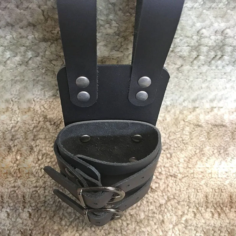 Medieval Pirate Knight PU Leather Sword Axe Holder LARP Hatchet Hammer Belt Frog Viking Warrior Cosplay Costume Accessory Props