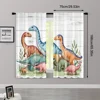 2pcs, Upscale Curtains retro dinosaur Durable Polyester (without rod) Stuff Clearance Use for Bedroom, Living Room, Office Decor 3