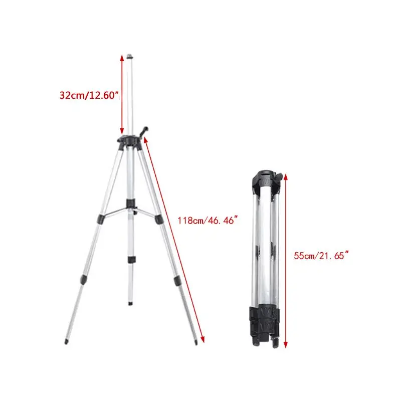 조정 가능한 레이저 레벨용 5/8 어댑터가 있는 150cm 삼각대 탄소 알루미늄