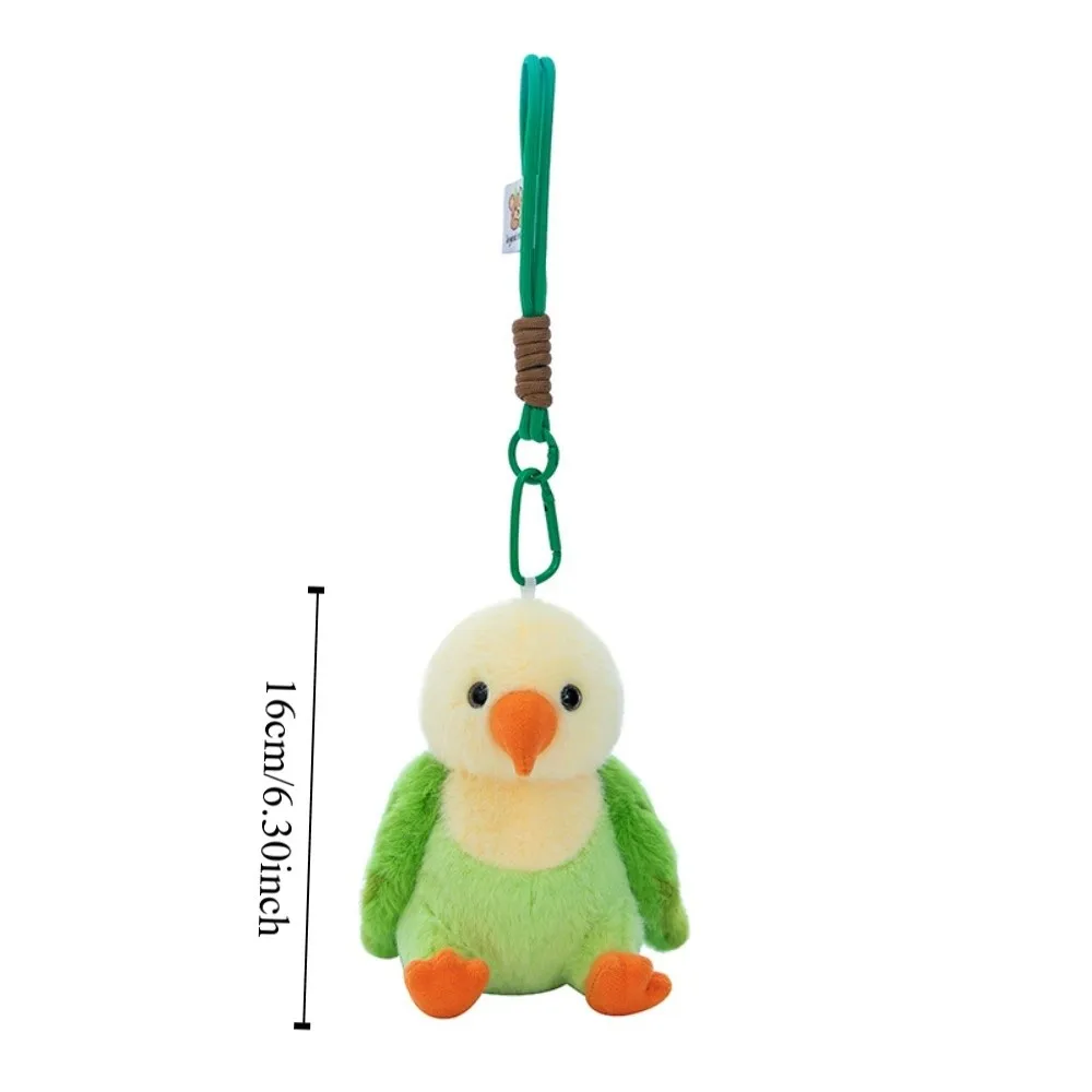 Parrot Cute Animal Bird Keychain Realistic Simulation Bird Pendant Sparrow Colorful Furry Birds Keyrings Boys and Girls