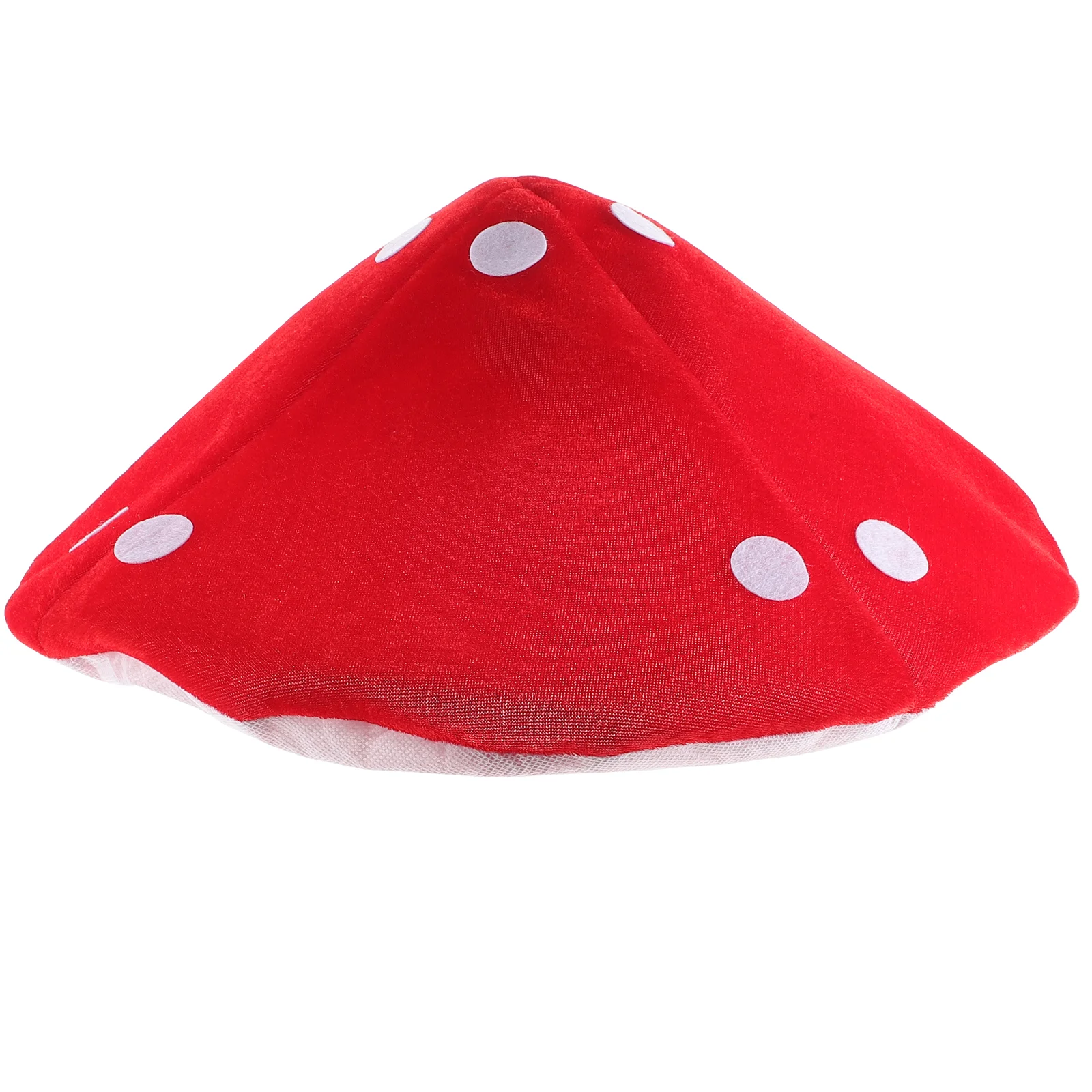 Mushroom Hat Costume Cosplay Hats Kids Party Funny Red Plush