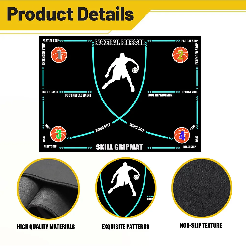Basketball Practice Equipment Non-Slip Basketball Training Mat Shock Absorbing Silent for Youth and Adult Ball Control Training