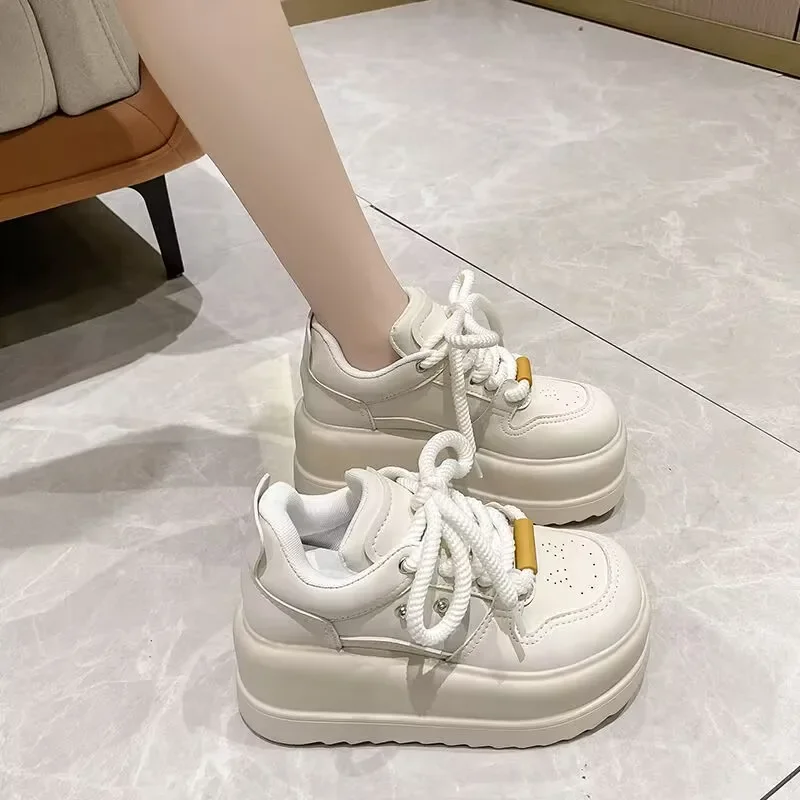 Spring Fashion Chunky Sneakers Women Breathable Mesh Casual Shoes Woman Thick Bottom Sports Platform Shoes Zapatillas De Deporte