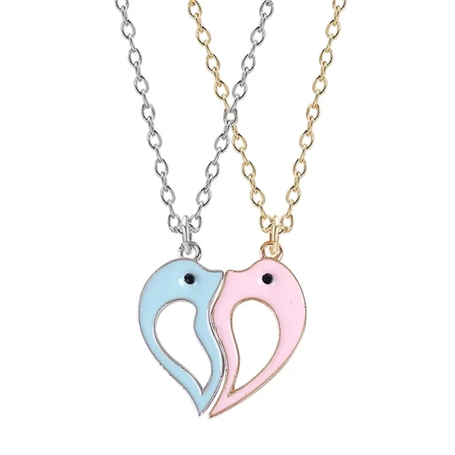 Best Friend 4 Piece Necklace Women Jewelry BFF Friendship Pendant Neck Chain Choker Jewelry For Women Gift 2021 Free Shipping 5