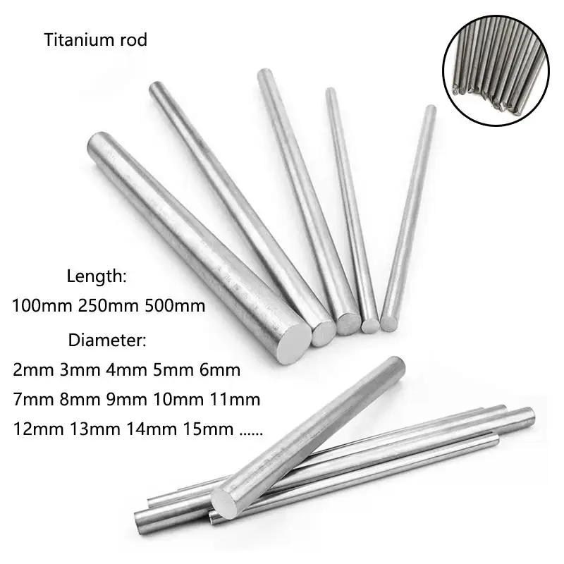Titanium Rod 100-500mm Length 10mm Diameter For Turbine Manufacturing aerospace