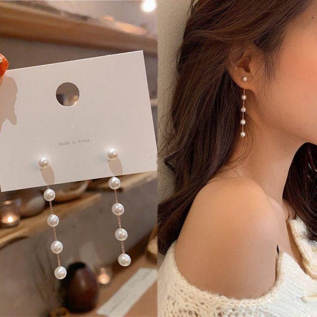 New Fashion Unique Personality Shiny Simple Love Tassel Peach Heart Earrings Party Jewelry Exquisite Gift Wholesale