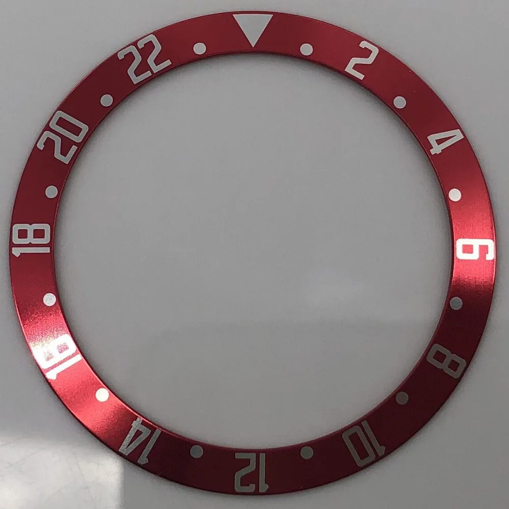 Aluminum Bezel Watch Parts - Multicolor Variety, 39.5mm Outer Diameter