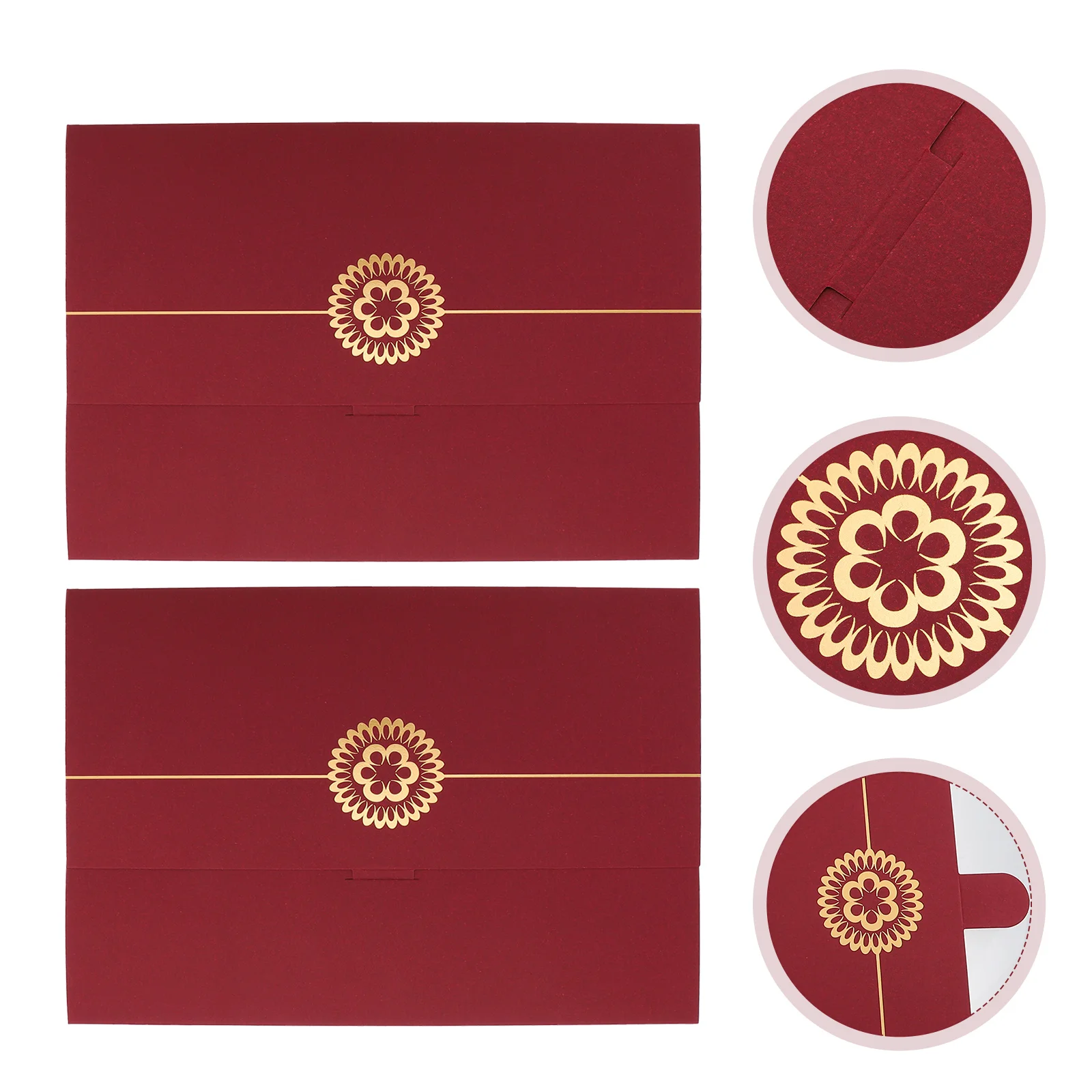 

2pcs Paperboard Diploma Holders Letter of Commendation Envelope Cover Holder