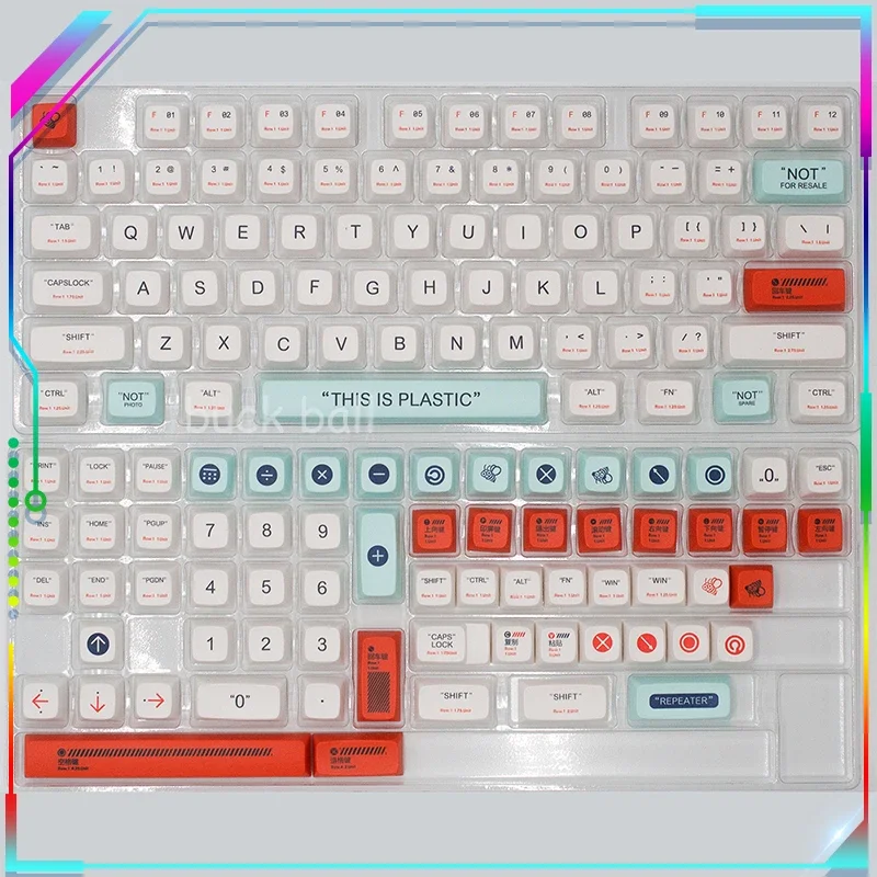 

140 Keys White Theme Keycap XDA Profile Keycaps For Mx Switch Mechanical Keyboard Pbt Minimalism Dye Sublimation Desktop 68 75