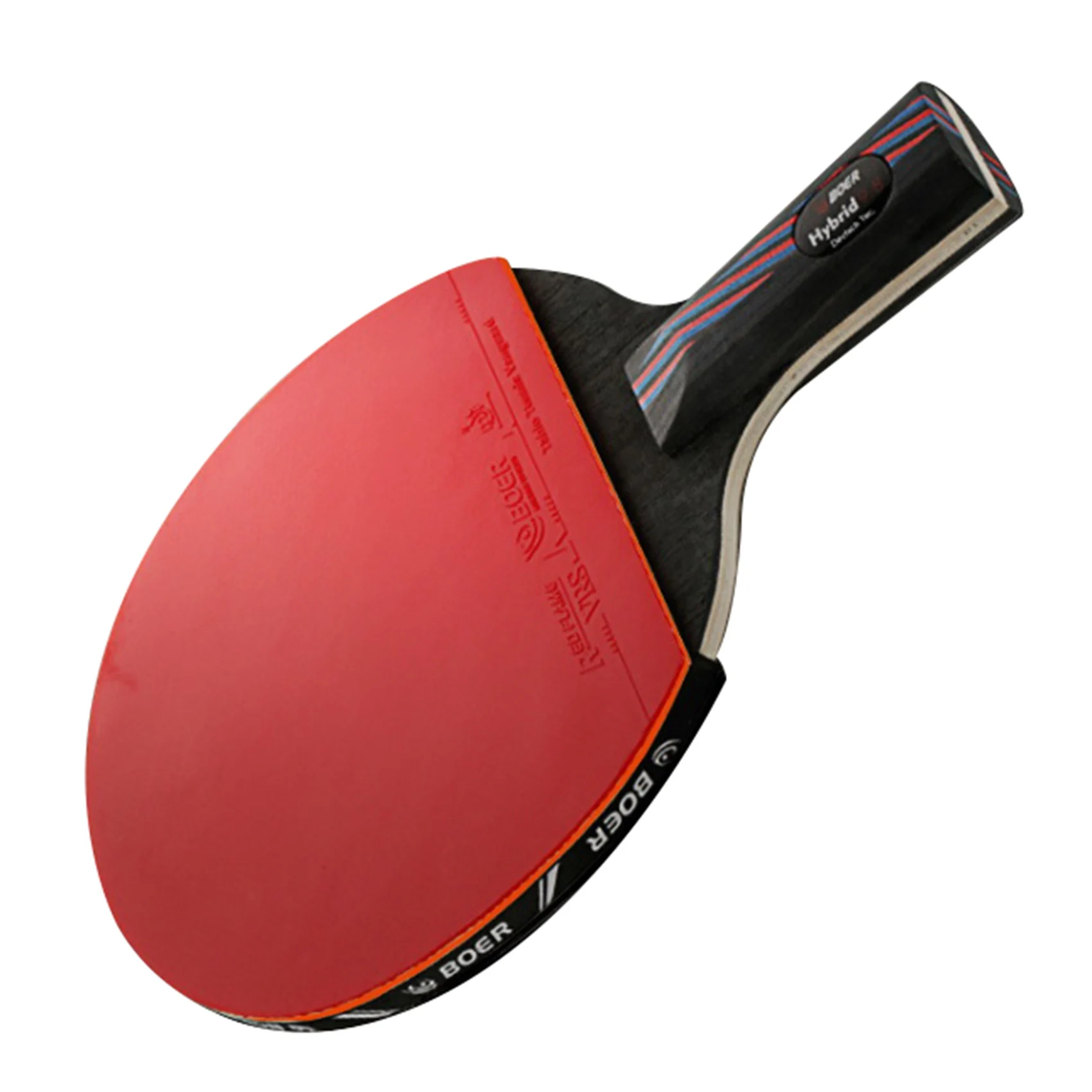 Boer Carbon Fiber Table Tennis Racket Blade Ping Pong Racket Bat for Adult Club Training with Storage Bag Long Handle