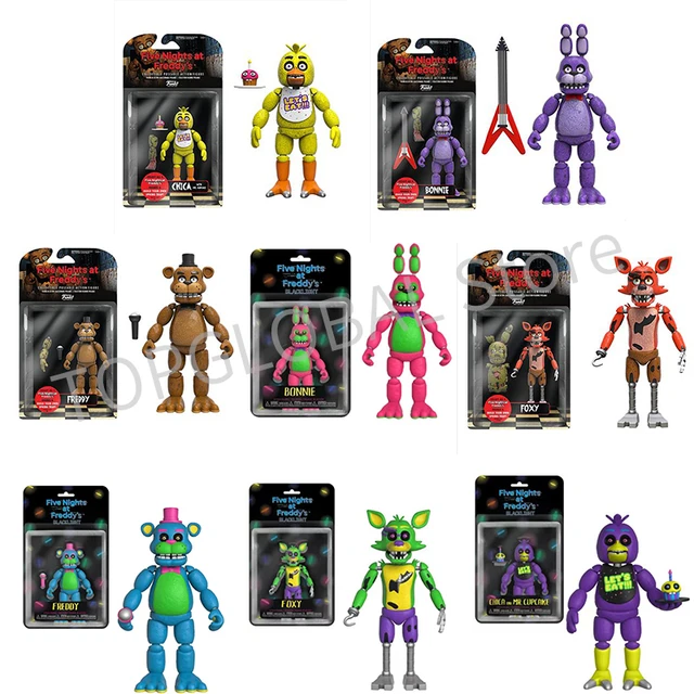 15cm FNAF Figures Freddy Bonnie Foxy Chica Fazbear Bear Action