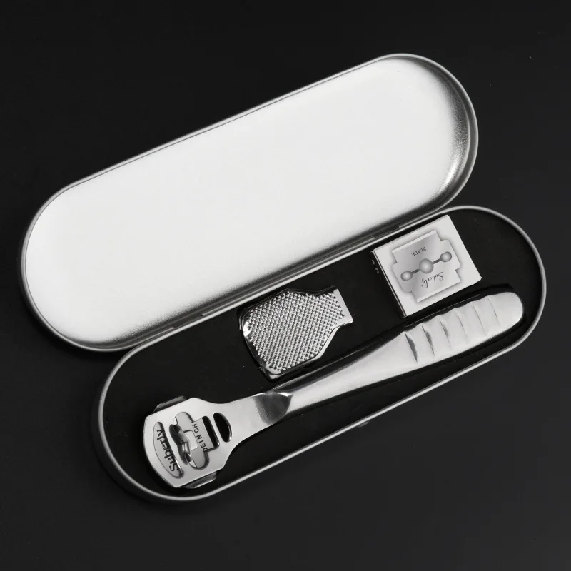 Manicure Pedicure Tools Foot Callus Shaver Heel Hard Skin Remover Hand Feet Pedicure Razor Stainless Steel Handle 10 Blades manicure pedicure tools